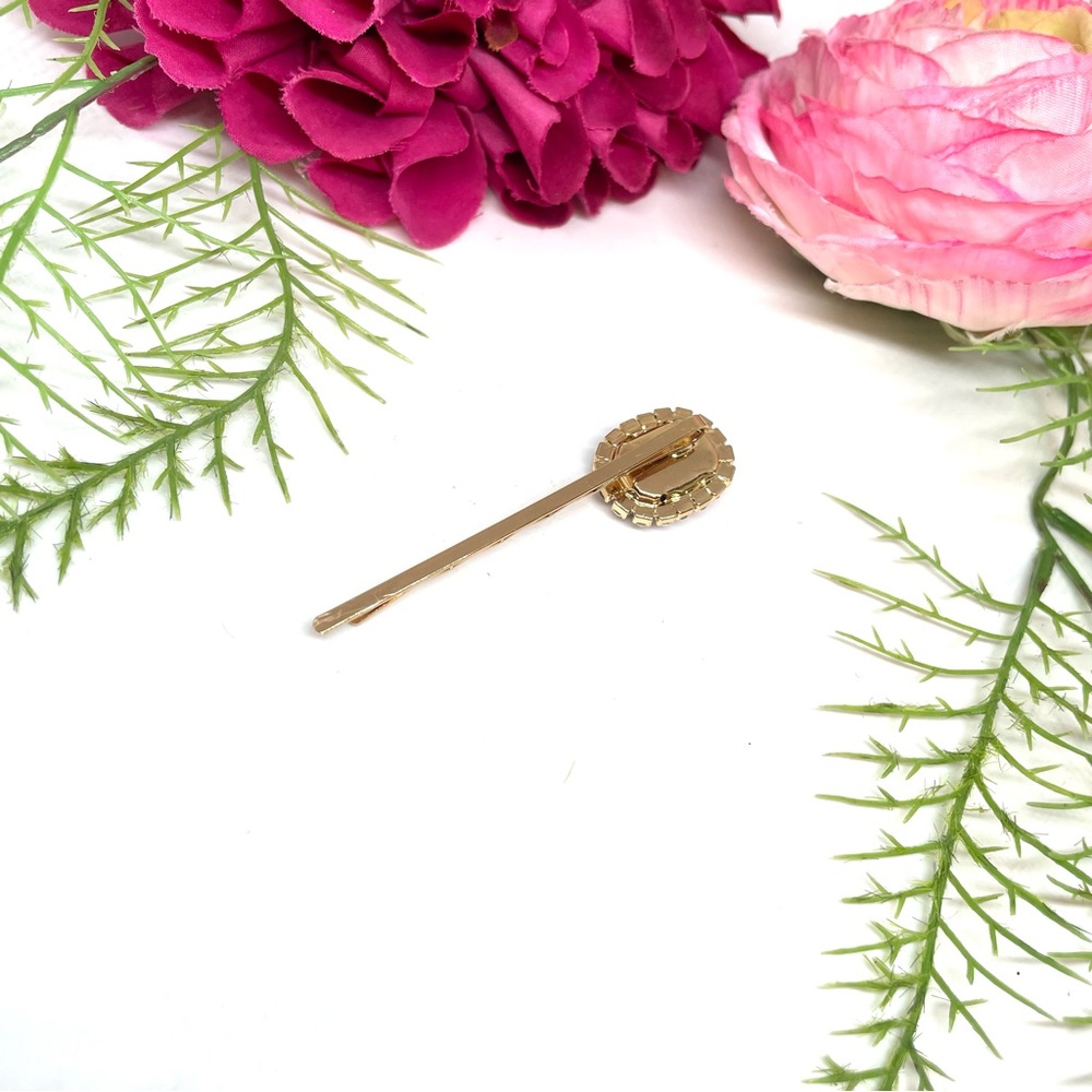 NEW⚜️Sapphire Blue Crystal Embellished Hair Clip - Picture 4 of 5